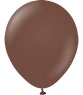 18" Kalisan Latex Balloons Standard Chocolate Brown (25 Per Bag)