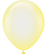 18" Kalisan Latex Balloons Pure Crystal Pastel Yellow (25 Per Bag)
