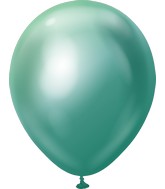 18" Kalisan Latex Balloons Mirror Green (25 Per Bag)