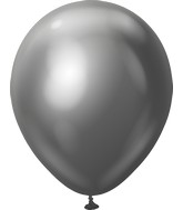 18" Kalisan Latex Balloons Mirror Space Grey (25 Per Bag)