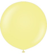 24" Kalisan Latex Balloons Pastel Matte Macaroon Yellow (5 Per Bag)