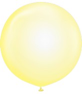 24" Kalisan Latex Balloons Pure Crystal Pastel Yellow (5 Per Bag)