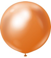 24" Kalisan Latex Balloons Mirror Copper (5 Per Bag)