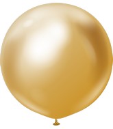 36" Kalisan Latex Balloons Mirror Gold (2 Per Bag)