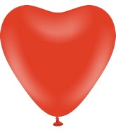 12" Kalisan Latex Heart Balloons Standard Red (50 Per Bag)