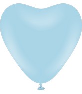 12" Kalisan Latex Heart Balloons Pastel Matte Macaroon Blue (50 Per Bag)