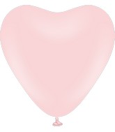 12" Kalisan Latex Heart Balloons Pastel Matte Macaroon Pink (50 Per Bag)