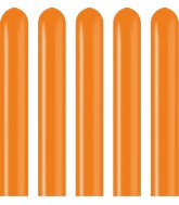 260K Kalisan Twisting Latex Balloons Standard Orange (50 Per Bag)