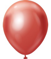 18" Kalisan Latex Balloons Mirror Red (25 Per Bag)