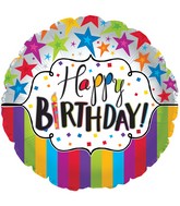 17" Happy Birthday Stars & Stripes Foil Balloon