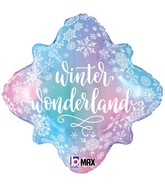 18" MAX Float Snowflake Wonderland Foil Balloon
