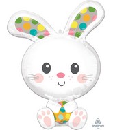 29" SuperShape Spotted Bunny Foil Balloon