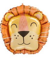 27" SuperShape Get Wild Lion Head Foil Balloon