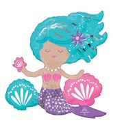 18" Multi-Balloon Shimmering Mermaid Foil Balloon