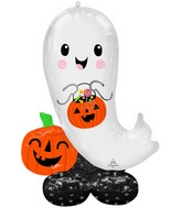 53" Airloonz Consumer Inflatable Halloween Ghost Foil Balloon