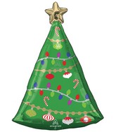 24" Festive Christmas Tree Foil Balloon