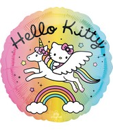 18" Hello Kitty Unicorn Foil Balloon