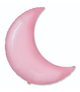 35" Only Half Moon Pastel Pink Foil Balloon