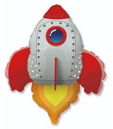 30" Rocket Red Foil Balloon