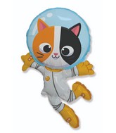 38" Halloween Cat Astronaut Foil Balloon