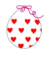 18" Stuffing Balloons (25 Per Bag) Decomex Clear BIG HEART with RED INK