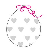 18" Stuffing Balloons (25 Per Bag) Decomex Clear BIG HEART with WHITE INK