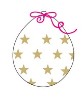18" Stuffing Balloons (25 Per Bag) Decomex Clear BIG STAR with GOLD INK