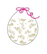 18" Stuffing Balloons (25 Per Bag) Decomex Clear SWIRLS with GOLD INK
