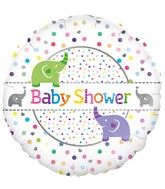 18" Baby Shower Elephants Oaktree Foil Balloon