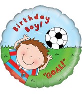 18" Happy Birthday Footballer Oaktree Foil Balloon