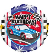 18" Sports Car Birthday Oaktree Foil Balloon