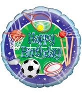 18" Sports Birthday Oaktree Foil Balloon