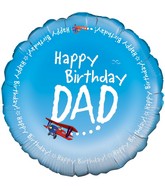 18" Happy Birthday Dad Oaktree Foil Balloon