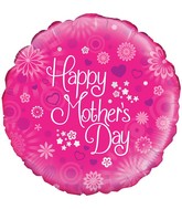 18" Dappled Flowers Mothers Day Oaktree Foil Balloon