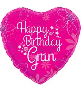18" Happy Birthday Gran Oaktree Foil Balloon