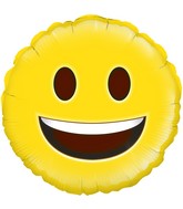 18" Happy Emoji Oaktree Foil Balloon
