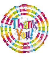 18" Bright Thank You Holographic Oaktree Foil Balloon