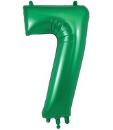 34" Number 7 Green Oaktree Foil Balloon