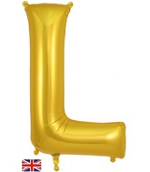 34" Letter L Gold Oaktree Brand Foil Balloon