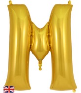 34" Letter M Gold Oaktree Brand Foil Balloon