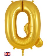 34" Letter Q Gold Oaktree Brand Foil Balloon
