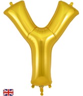 34" Letter Y Gold Oaktree Brand Foil Balloon