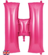 34" Letter H Pink Oaktree Brand Foil Balloon