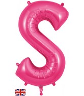 34" Letter S Pink Oaktree Foil Balloon