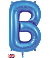 34" Letter B Blue Oaktree Brand Foil Balloon