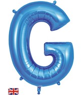 34" Letter G Blue Oaktree Foil Balloon