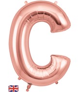 34" Letter C Rose Gold Oaktree Brand Foil Balloon