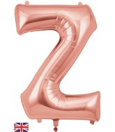 34" Letter Z Rose Gold Oaktree Brand Foil Balloon