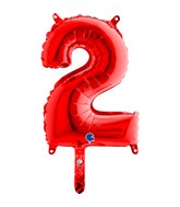 14" Airfill Only (Self Sealing) Number 2 Red Balloon