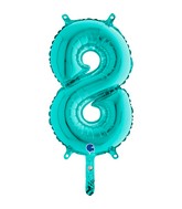 14" Airfill Only (self sealing) Number 8 Tiffany Balloon
